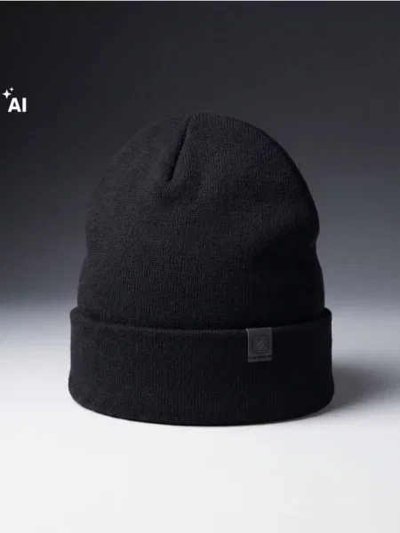 Sinsay Beanie Čepice s Viskózou černá
