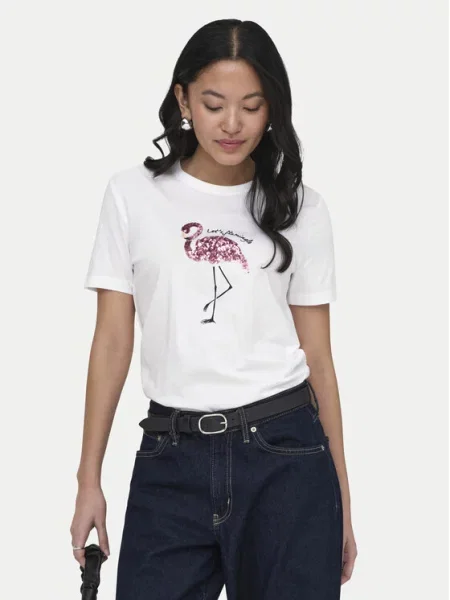 ONLY Tricou Kita alb