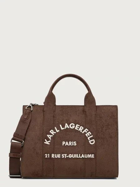 Geantă shopper Karl Lagerfeld din piele maro