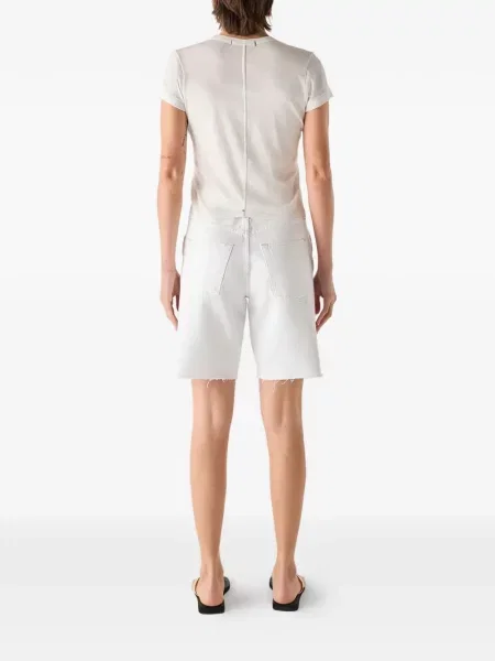 Pantaloni scurți din denim Amo alb