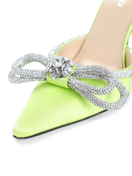 Pantofi cu toc Mach & Mach cu funde verde