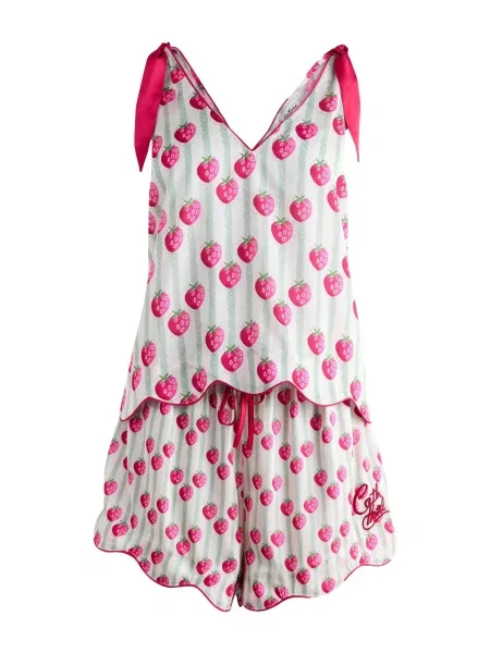 Cath Kidston Pantaloni scurți verde / verde pastel / roz închis alb