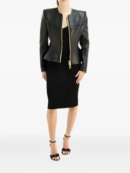 Geanta de piele Balmain negru