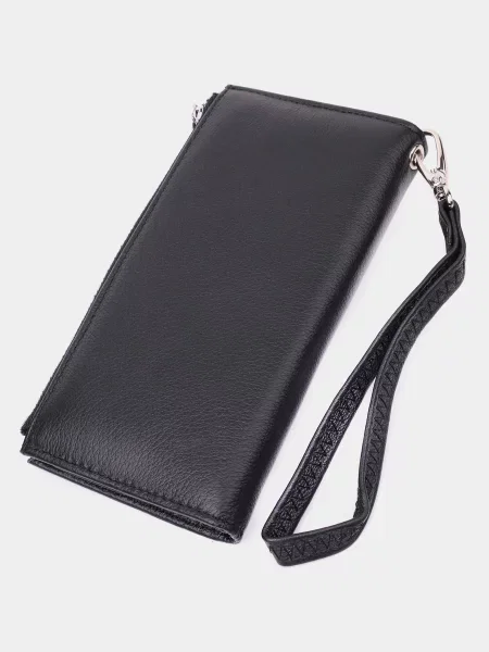 Кожаный кошелек St Leather Accessories черный