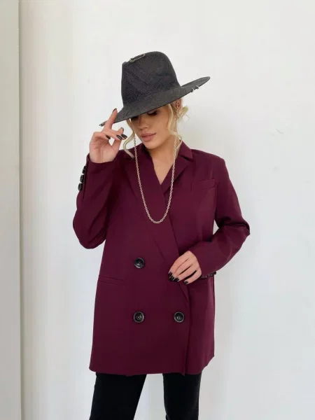 Піджак Milirud бавовна/поліестер бордовий