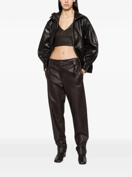Top Rick Owens din piele maro