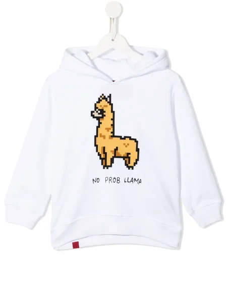 Bluza z kapturem dziecięca Mostly Heard Rarely Seen 8-bit biała