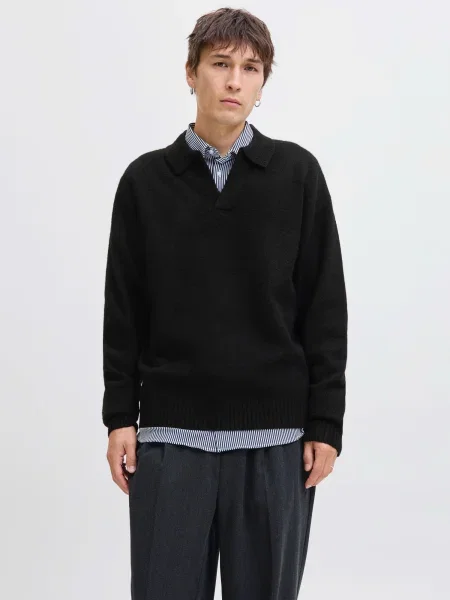 JACK & JONES Pulover JJSOHO OLLIE' negru