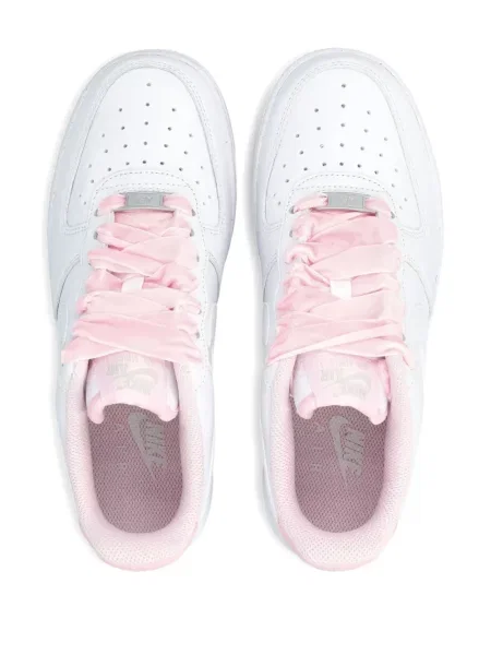 Iš natūralios odos retro stiliaus kelnės Nike apvaliu kaklu ruda