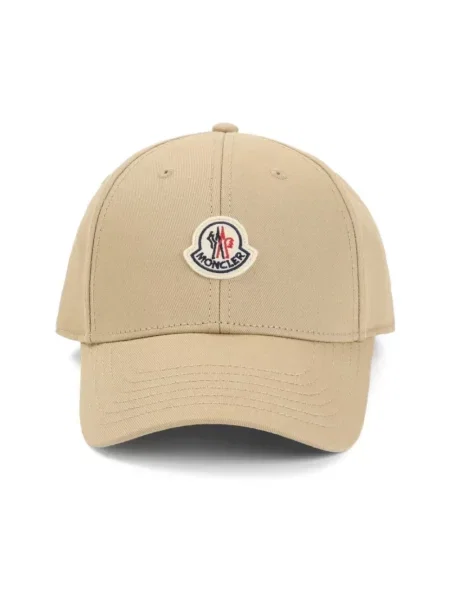 Czapka z daszkiem Moncler z logo beżowa