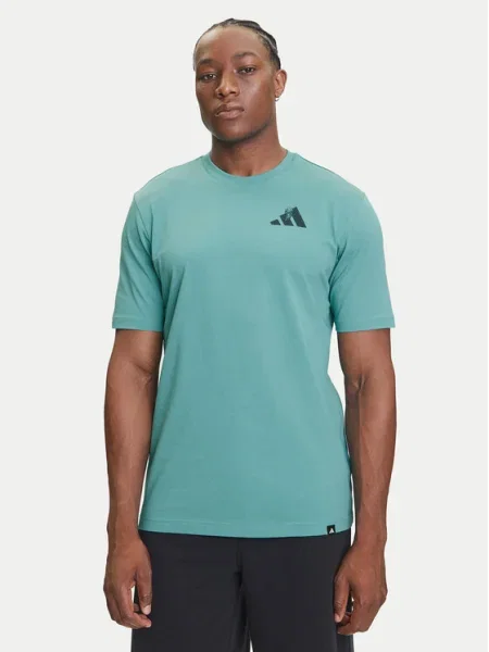 Adidas Tričko Yay Sports Verbiage Graphic tyrkysová