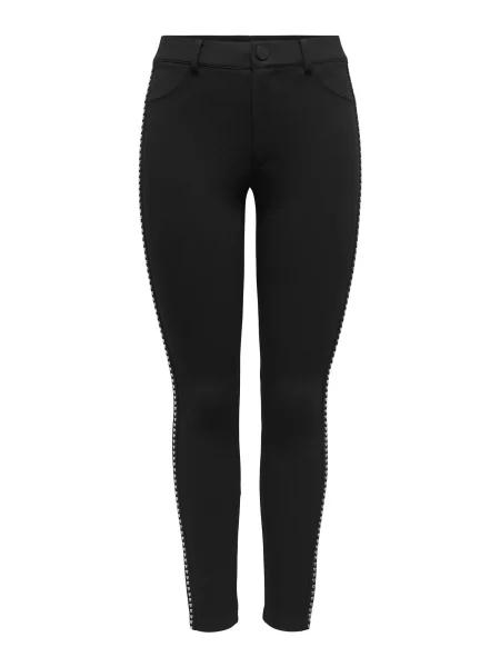 ONLY Leggings ONLMARCELLA negru alb