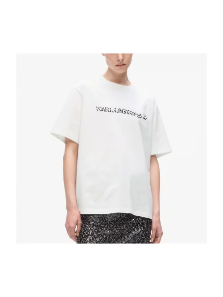 Tricou Karl Lagerfeld cu autograf alb
