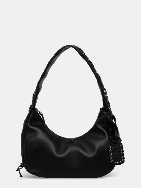 GANNI torebka Hobo Medium Laces czarny