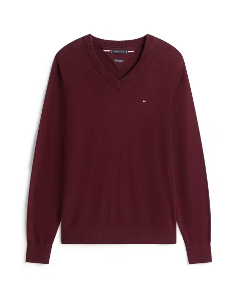 TOMMY HILFIGER Pulover roșu bordeaux bordo