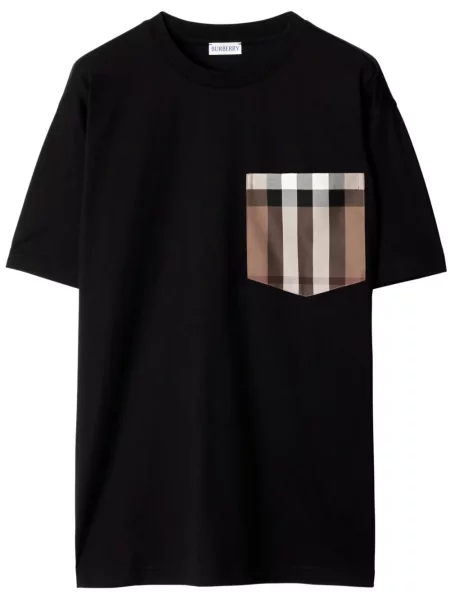 Tricou Burberry în carouri negru