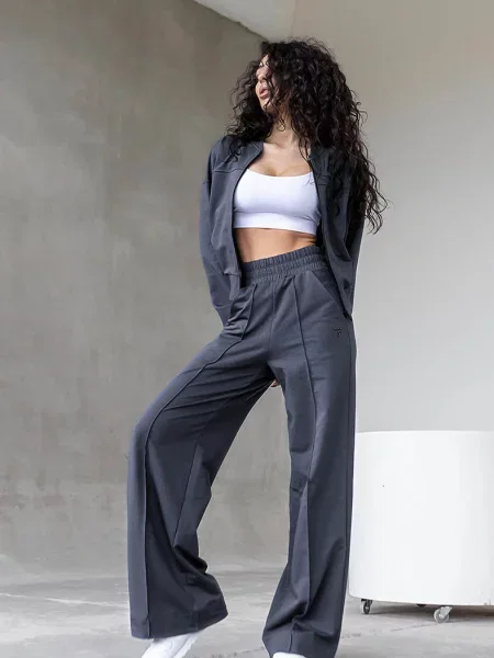 Комплект: бомбер и брюки сині