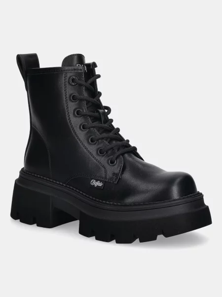 Buffalo bocanci Mave Lace Up cu platformă negru