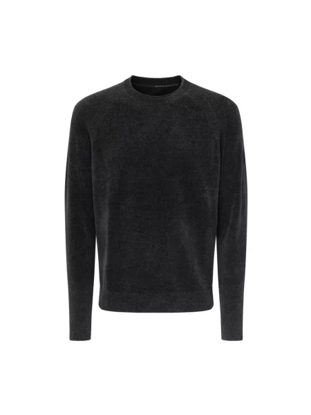 Aksamitny sweter Rrd szary