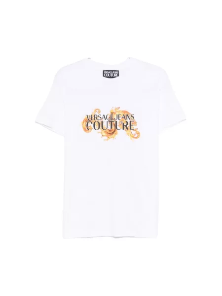Koszulka Versace Jeans Couture z dżerseju biała