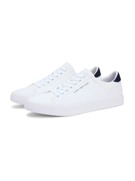 Sneakerși Tommy Hilfiger din dantelă lungi alb