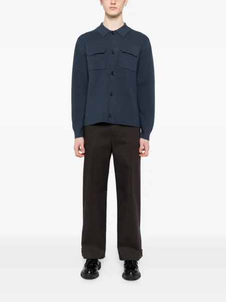 Cămașă Paul Smith tricotate albastru