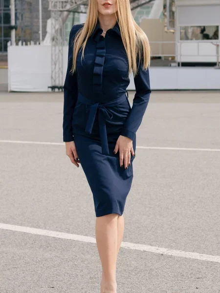 Сукня міді LadyLike синій