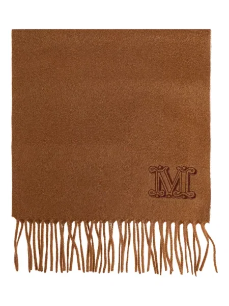 Fular Max Mara cu broderie maro