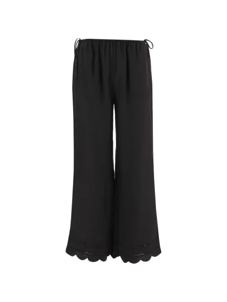 Pantaloni The Garment de mătase negru