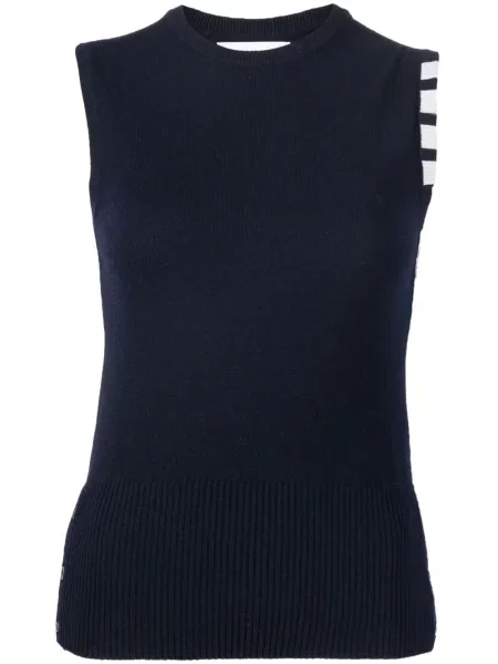 Top Thom Browne din cașmir albastru închis