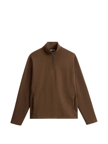 Hanorac cu fermoar Woolrich maro