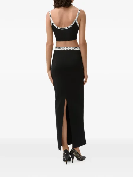 Lung fustă Versace din jacard negru