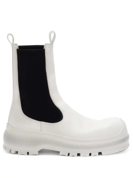 Botine Jil Sander din piele cu autograf