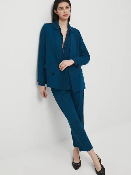 Medicine marynarka dwurzędowa gładka zielony