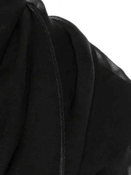 Lung fular Zuhair Murad de mătase negru