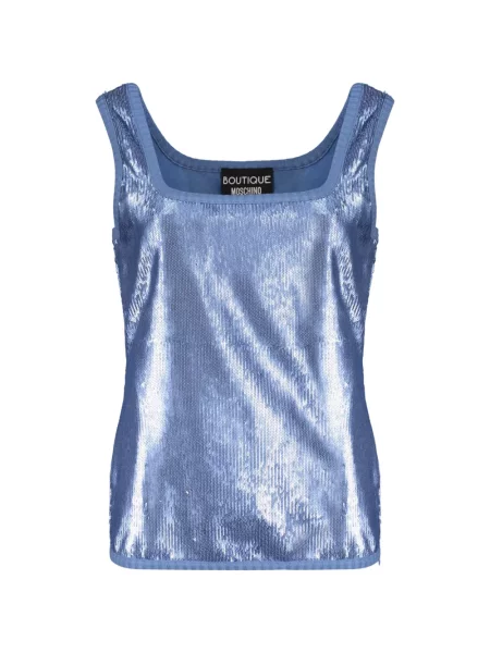 Top Boutique Moschino cu paiete albastru