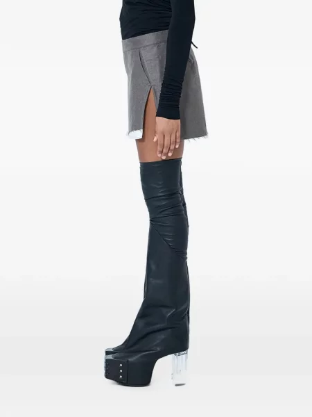 Fusta mini Rick Owens gri