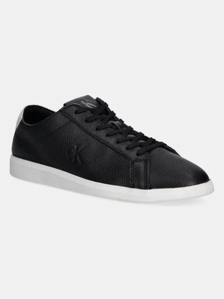 Calvin Klein Jeans sneakers din piele LOW PROFILE CUPSOLE TMB LTH negru