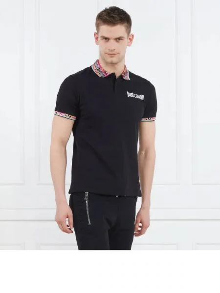 Just Cavalli Tenisz póló fekete