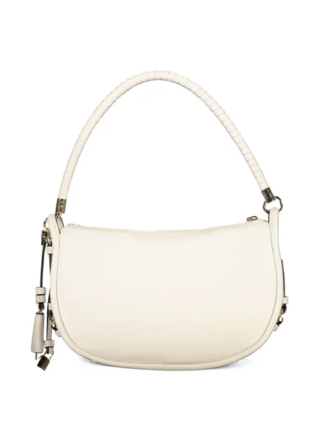 Fonott pántos shopper táska Guess autogrammal fehér