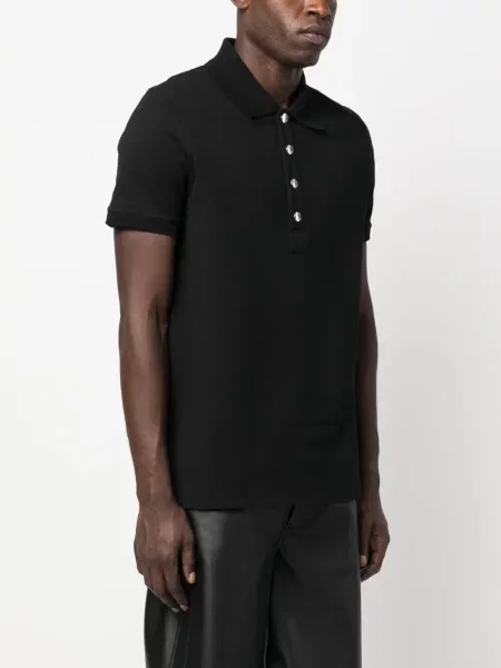 Koszulka polo Balmain czarna