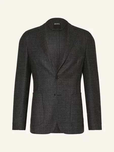 Zegna Sako Extra Slim Fit grey black černé