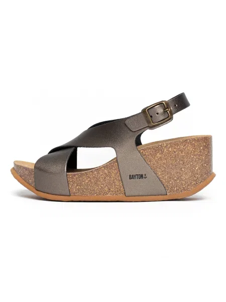 Bayton Sandale cu baretă Rea gri închis negru