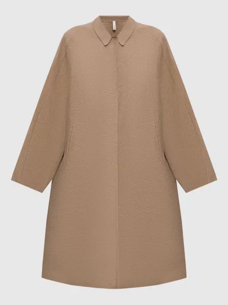 Пальто з льоном Boboutic коричневе