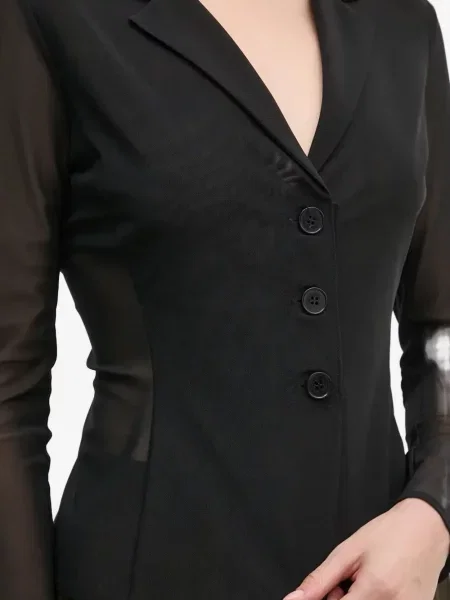 Bluzka Sandro Ferrone z dekoltem w serek czarna