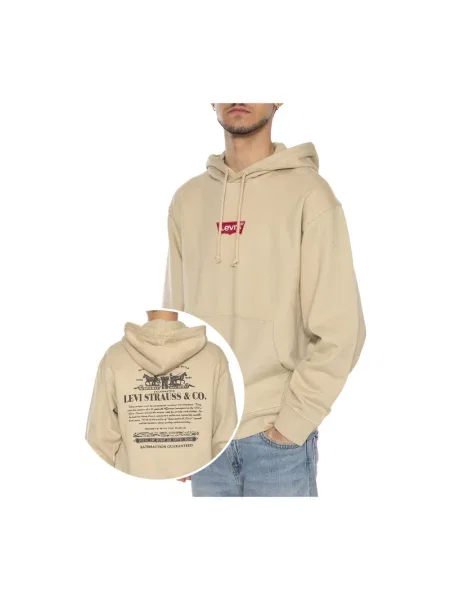 Bluza z kapturem Levi's z kapturem beżowa