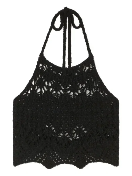 Top Alanui cu gât halter negru