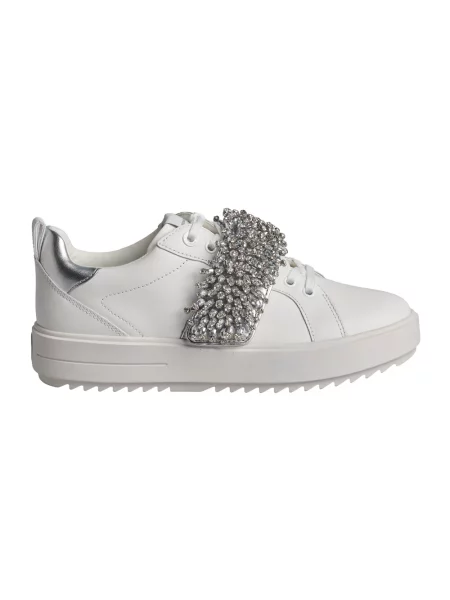 Sneakersy Michael Kors z frędzli skórzane białe
