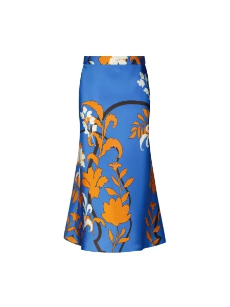 Spódnica midi Herzen's Angelegenheit do kolan niebieska