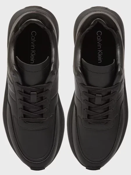 Кожаные кроссовки Calvin Klein черные